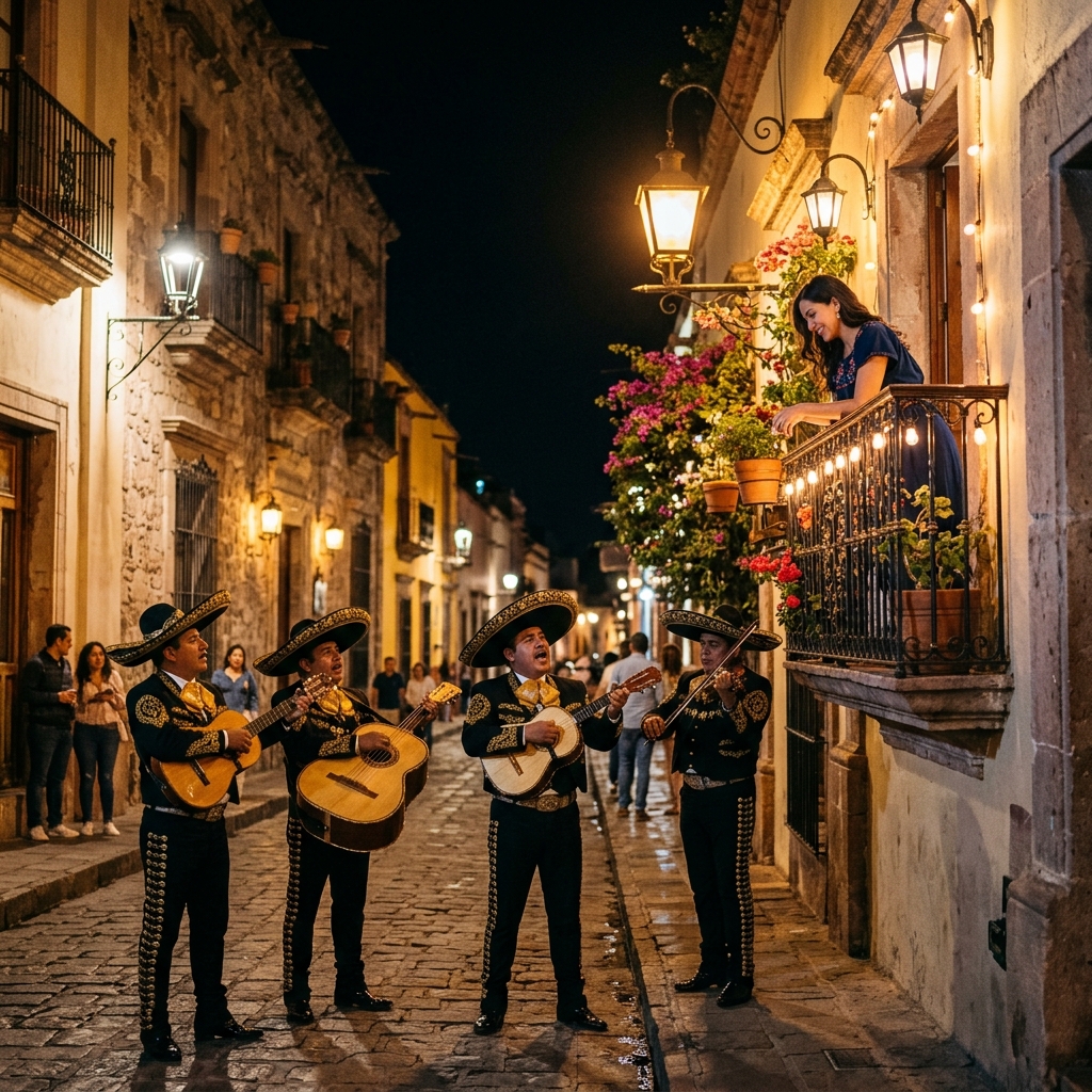 Mariachi llevando serenata